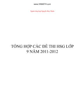 Tổng hợp các đề thi HSG lớp 9 năm 2011-2012
